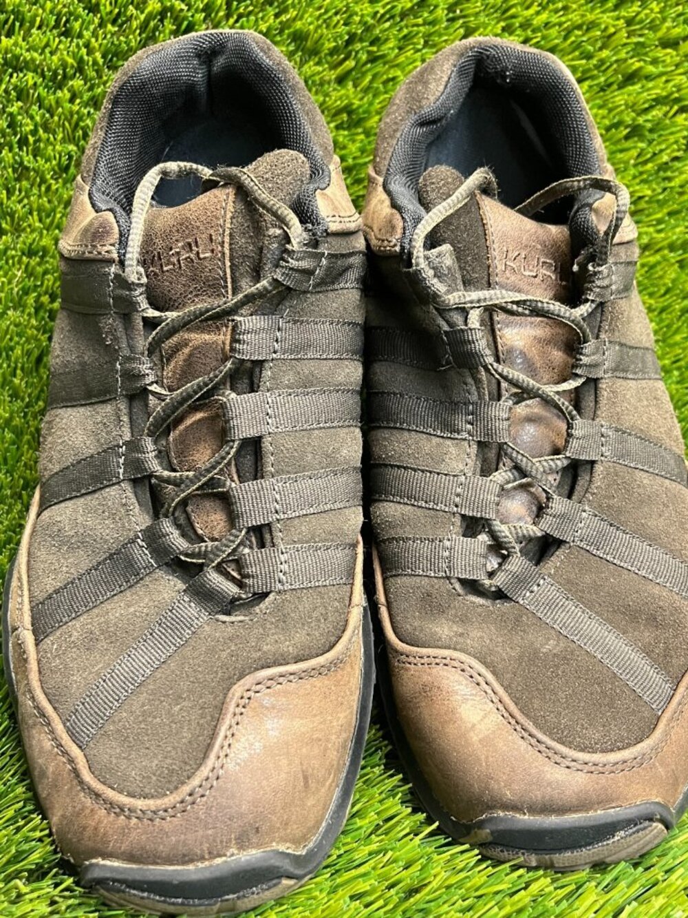 Kuru Chicane Mens Size 9E Brown Black Athletic Running Suede Shoes Sneakers - Picture 5 of 10